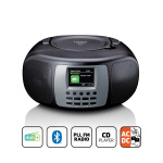 Lenco Bärbar DAB+/FM-radio med Bluetooth® CD-spelare och stor LCD-färgdisplay Svart