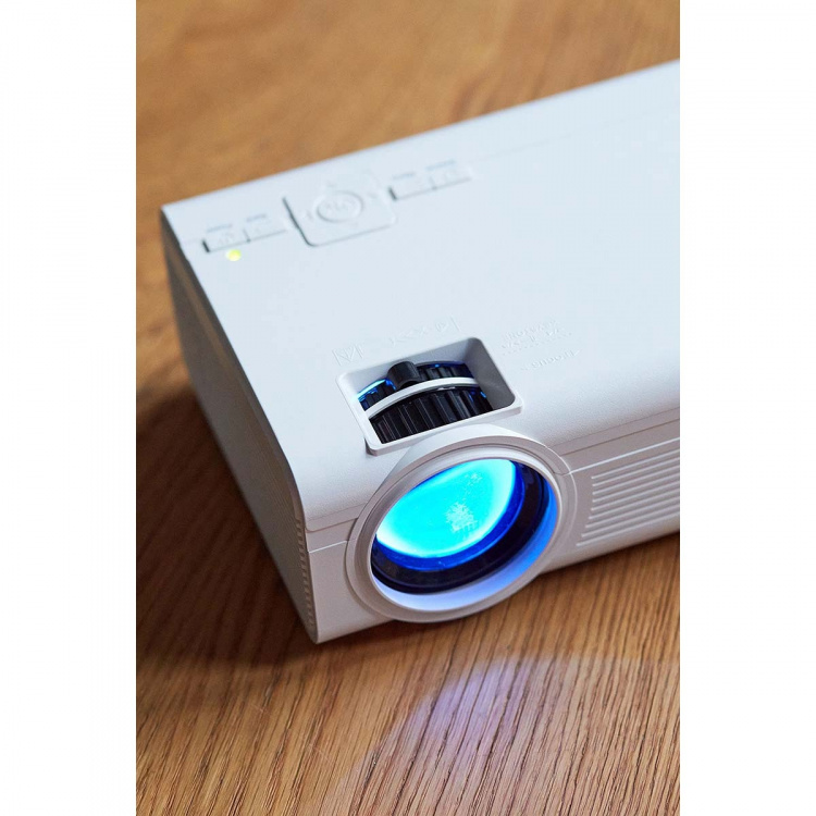 Lenco LCD-projektor med hög upplösning, stödjer Full HD 1080P-innehåll Vit Lenco LCD-projektor med hög upplösning, stödjer Full HD 1080P-innehåll Vit