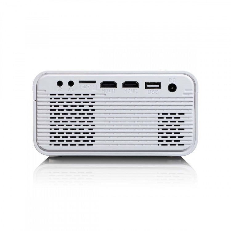 Lenco LCD-projektor med hög upplösning, stödjer Full HD 1080P-innehåll Vit Lenco LCD-projektor med hög upplösning, stödjer Full HD 1080P-innehåll Vit