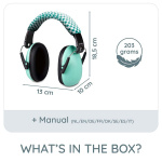 Alecto Hörselkåpor för bebisar och småbarn Green