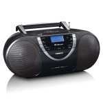 Lenco Bärbar DAB+- och FM-radio med CD-kassett och Bluetooth® Svart