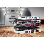 Lenco Bärbar FM-radio CD-kassettspelare Silver Lenco Bärbar FM-radio CD-kassettspelare Silver