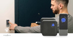 Nedis Trådlösa dörrklockan | Strömadapter | 100 - 240 V AC 50/60 Hz | 1x 23A 12V | Volym: 110 dB | Signalområde: 150 m | IP55 | Justerbar volym | 58 Melodier | 2 Mottagare | Svart