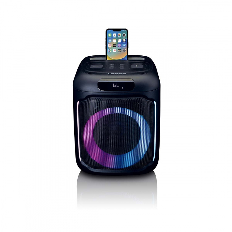 Lenco Kompakt IPX4 Bluetooth® Partyhögtalare med trådlös mikrofon