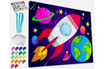 SPLAT PLANET Lermålning på duk 30x40cm - Utrymme (777685)