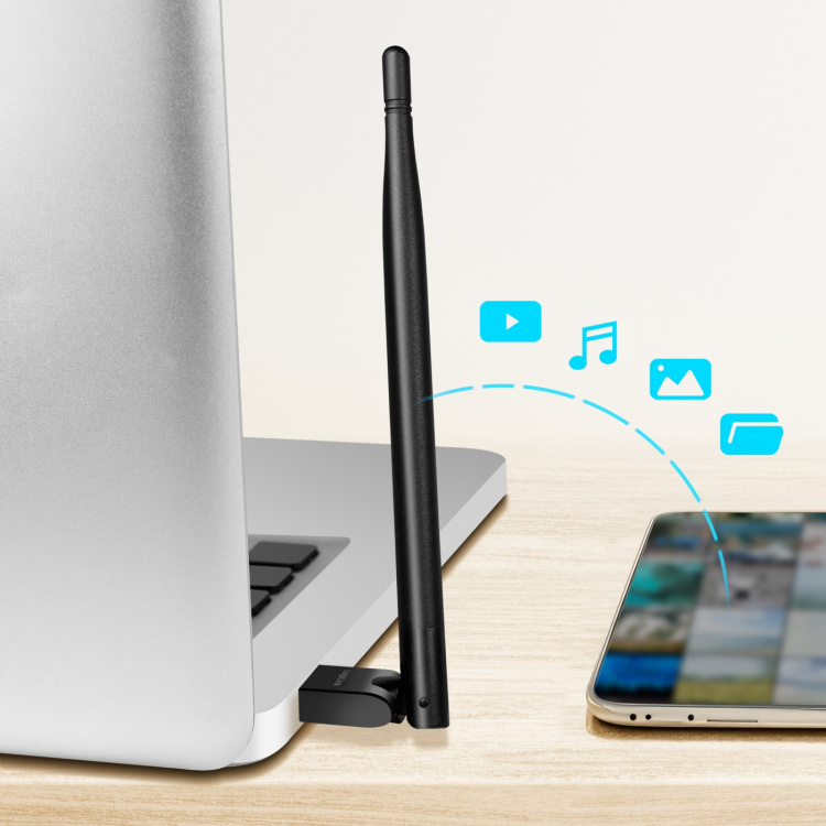 LogiLink USB-adapter Bluetooth 5.3 med antenn 150 m LogiLink USB-adapter Bluetooth 5.3 med antenn 150 m