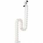 LogiLink Flexibel vertikal kabelkanal för sitt-/ståbord Vit