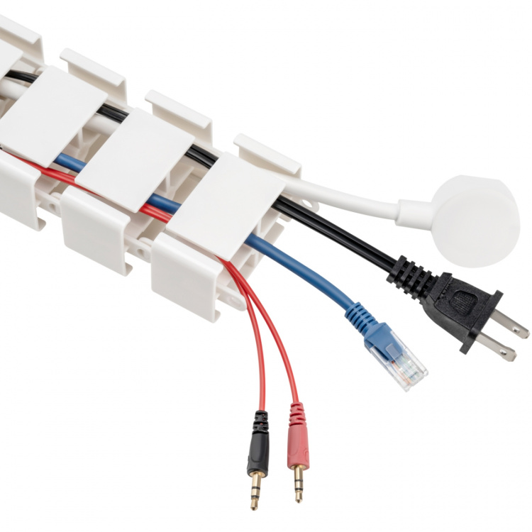 LogiLink Flexibel vertikal kabelkanal för sitt-/ståbord Vit