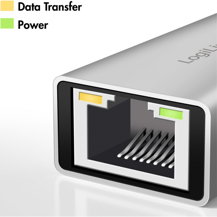 LogiLink USB-A/USB-C -> 2,5 Gigabit Nätverksadapter RJ45 LogiLink USB-A/USB-C -> 2,5 Gigabit Nätverksadapter RJ45