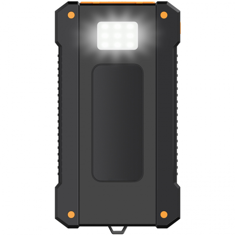 LogiLink PowerBank 10.000 mAh 12W Solcell Svart