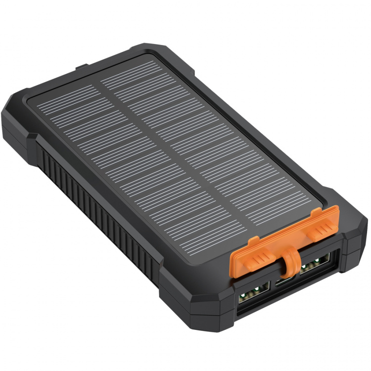 LogiLink PowerBank 10.000 mAh 12W Solcell Svart