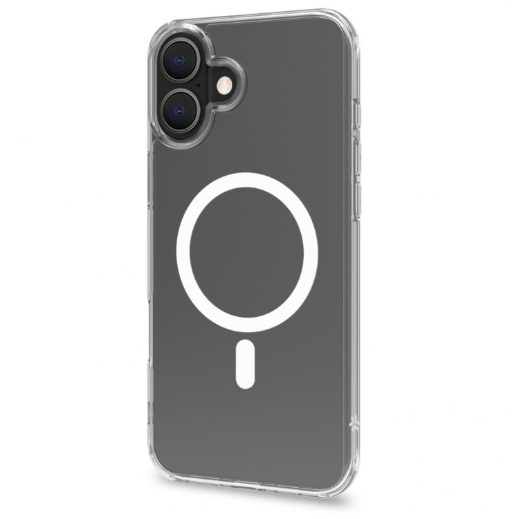 Celly Gelskinmag TPU Cover MagSafe-kompatibelt iPhone 16 Plus Transparent