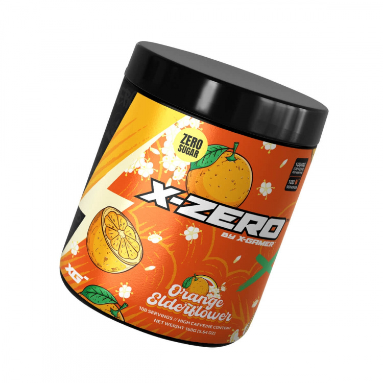 X-GAMER Energidryckspulver X-Zero 160 gram Orange Elderflower X-GAMER Energidryckspulver X-Zero 160 gram Orange Elderflower