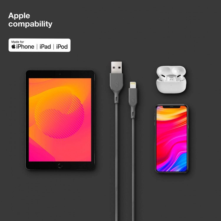 GP Kabel USB-A Till Lightning CL1N 1m GP Kabel USB-A Till Lightning CL1N 1m