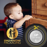 GP Knappcellsbatteri Litium CR2032 10-Pack GP Knappcellsbatteri Litium CR2032 10-Pack