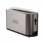 BLACK+DECKER Brödrost Toaster Långt Fack 1000W Inox