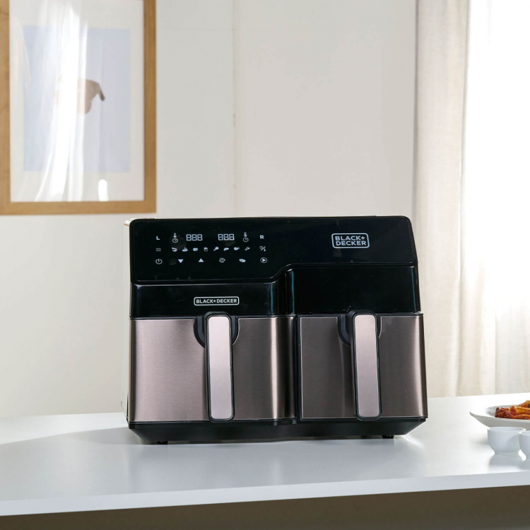 BLACK+DECKER Air Fryer Dual Basket 2500W BLACK+DECKER Air Fryer Dual Basket 2500W