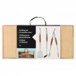 Mustang Grillset Grilling Set Trälåda 3st Mustang Grillset Grilling Set Trälåda 3st