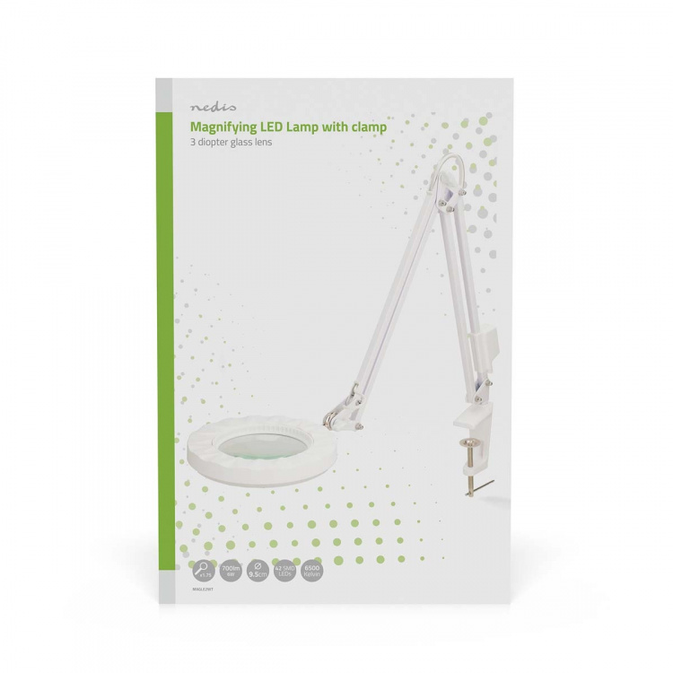Nedis Förstoringsglas Bordslampa | Linsstyrka: 3 Diopter | 6500 K | 6 W | 700 lm | Vit