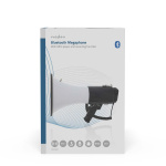 Nedis Megafon | Maximal räckvidd: 1500 m | Maximal volymkontroll: 120 dB | Avtagbar mikrofon | Inbygd siren | Bluetooth® | Inspelningsfunktion | USB-uppspelning | Axelrem | Svart / Vit