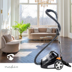 Nedis Dammsugare utan påse | Påslös | 700 W | Dammkapacitet: 3.0 l | Kombi Borste | aktionsradie: 8.50 m | HEPA luftfilter | Antracit / Orange / Svart