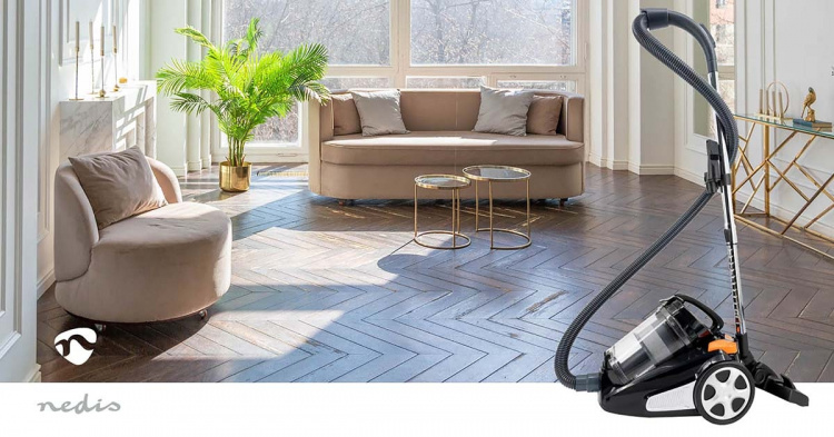 Nedis Dammsugare utan påse | Påslös | 700 W | Dammkapacitet: 3.0 l | Kombi Borste | aktionsradie: 8.50 m | HEPA luftfilter | Antracit / Orange / Svart