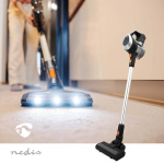 Nedis Skaftdammsugare | 130 W | 25.9 VAC | Motoriserad borste med integrerad belysning | 10000 Pa | HEPA luftfilter | Orange / Svart