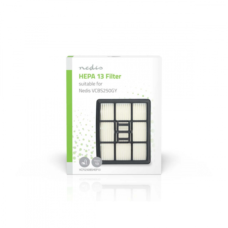 Nedis Ersättnings Active HEPA-filter | Ersättning för: Nedis | Svart / Vit