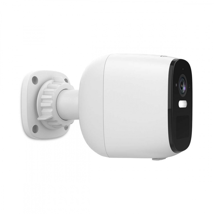 Nedis SmartLife Utomhus Kamera | Spotlight | 4MP Quad HD 1440p / 2560x1440 | IP66 | Max. batteritid: 10 Månader | microSD (ingår inte) / Molnlagring (tillval) | 5 V DC | Med rörelsesensor | Nattsikt | Vit
