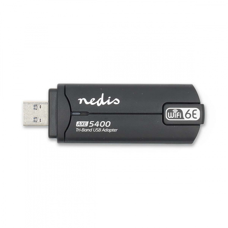 Nedis Nätverks dongle | Wi-Fi | AX5400 | 2.4/5/6 GHz (Triple Band) | USB3.0 | Wi-Fi hastighet total: 5400 Mbps | Windows 10 / Windows 11