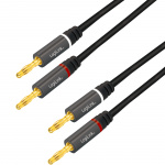 LogiLink Högtalarkabel 2x2,5 mm² med banankontakter Svart 5 meter LogiLink Högtalarkabel 2x2,5 mm² med banankontakter Svart 5 meter