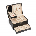 Gillian Jones Stort klassiskt smyckeskrin - Svart - Large