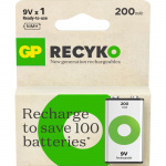 GP Batteri Recyko NiMH 9V 200mAh 1-Pack GP Batteri Recyko NiMH 9V 200mAh 1-Pack