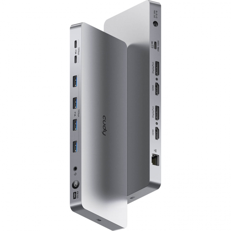 CUDY Dockningsstation CS700 10Gbps USB-C Dual 4K 150W
