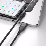 STATIK Kabel PowerPivot Pro Nylonflätad USB-C Till USB-C Svart 1m STATIK Kabel PowerPivot Pro Nylonflätad USB-C Till USB-C Svart 1m