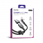 STATIK Kabel PowerPivot Pro Nylonflätad USB-C Till USB-C Svart 1m STATIK Kabel PowerPivot Pro Nylonflätad USB-C Till USB-C Svart 1m