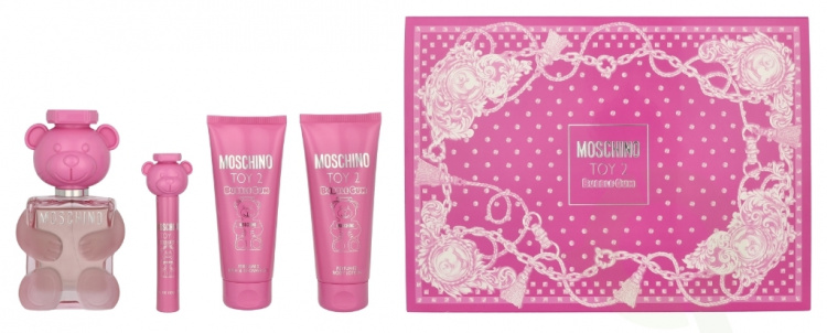 Moschino Toy 2 Bubble Gum Set 310 ml Edt Spray 100ml/Shower Gel 100ml/Body Lotion 100ml/Edt Spray 10ml