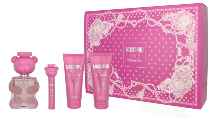 Moschino Toy 2 Bubble Gum Set 310 ml Edt Spray 100ml/Shower Gel 100ml/Body Lotion 100ml/Edt Spray 10ml