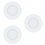 Eglo Set med 3x Fueva-Z infällda taklampor, vit Ø8,5 - TW - Zigbee, Bluetooth