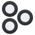 Eglo FUEVA 5 INBYGGD SET - SVART - 86 mm diameter, 26 mm höjd