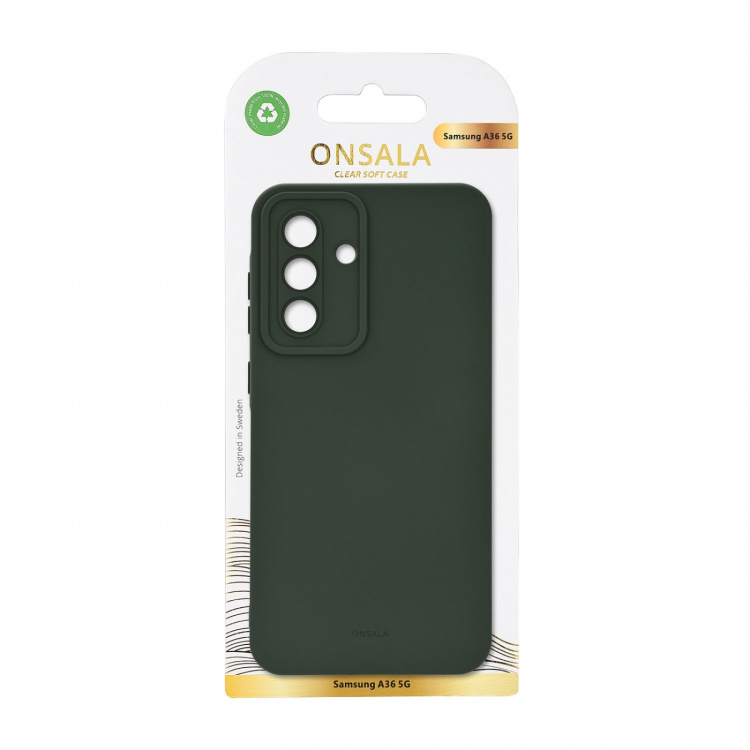 Onsala Mobilskal Samsung A36 5G Baksida med Silikonkänsla Återvunnen Olivgrön