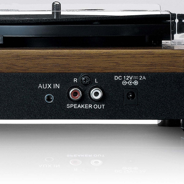 Lenco Skivspelare med Bluetooth-mottagning och två högtalare i trä