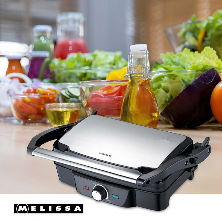 MELISSA Panini / bordsgrill 1600W Svart / Rostfritt stål topphölje MELISSA Panini / bordsgrill 1600W Svart / Rostfritt stål topphölje