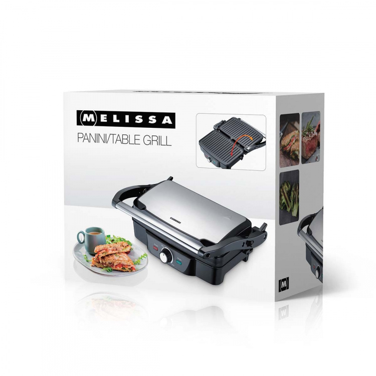 MELISSA Panini / bordsgrill 1600W Svart / Rostfritt stål topphölje MELISSA Panini / bordsgrill 1600W Svart / Rostfritt stål topphölje
