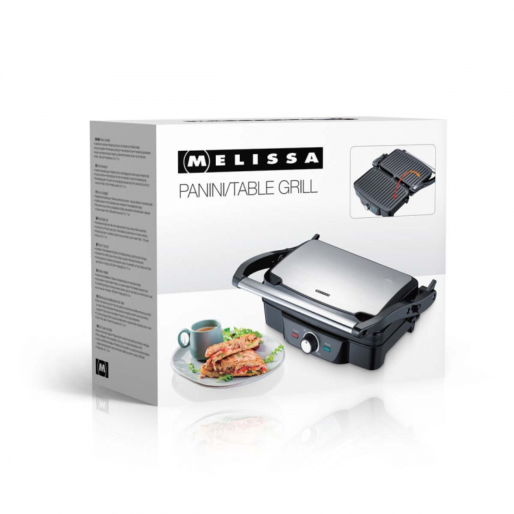 MELISSA Panini / bordsgrill 1600W Svart / Rostfritt stål topphölje MELISSA Panini / bordsgrill 1600W Svart / Rostfritt stål topphölje