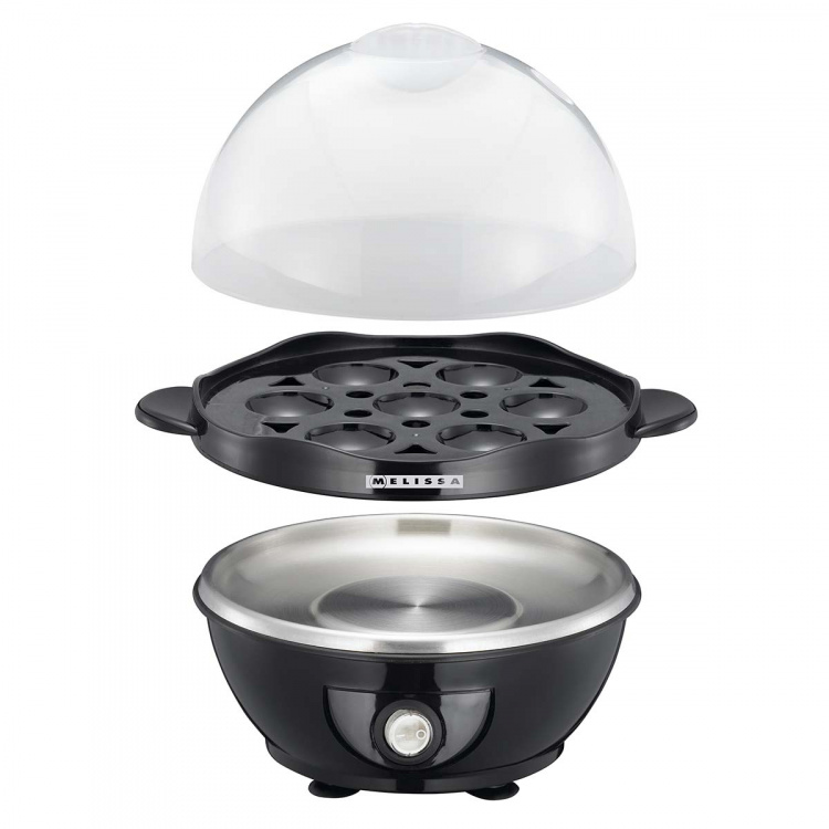 MELISSA Äggkokare 7 ägg med transparent knapp 360W Svart