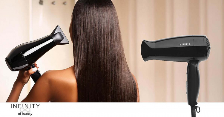 MELISSA Hårtork med vikbart handtag 1600W Svart MELISSA Hårtork med vikbart handtag 1600W Svart