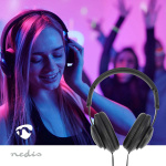 Nedis Over-Ear Wired hörlurar | USB-C™ | Kabellängd: 1.20 m | Volymkontroll | Svart