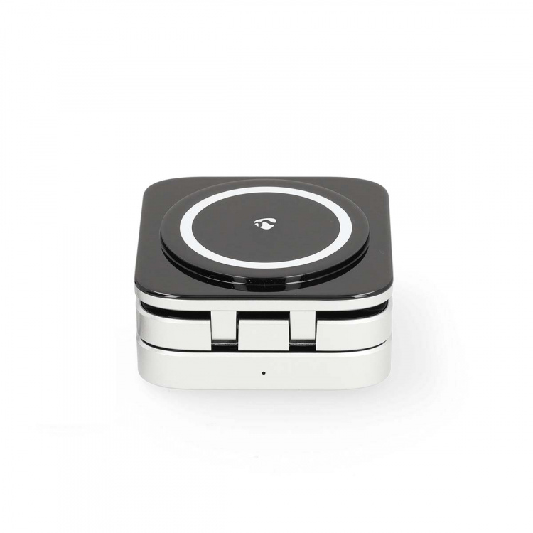 Nedis Trådlös laddning | 3-i-1 | 2.5 / 5 / 15 W | LED indikatorn används | Kabel ingår | USB-A / USB-C™ | 1.50 m