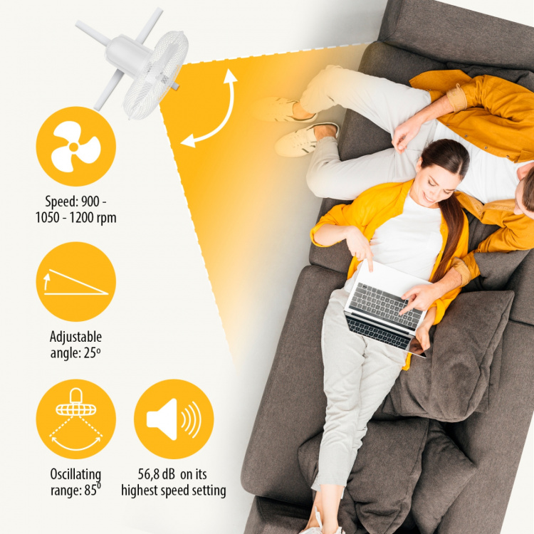 Tristar Golvfläkt 40cm Justerbar Höjd 85-115 cm Tristar Golvfläkt 40cm Justerbar Höjd 85-115 cm